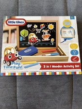 Little Tikes Play Time Fun 3 In One Activity Set Wooden Box  Great Creative Play