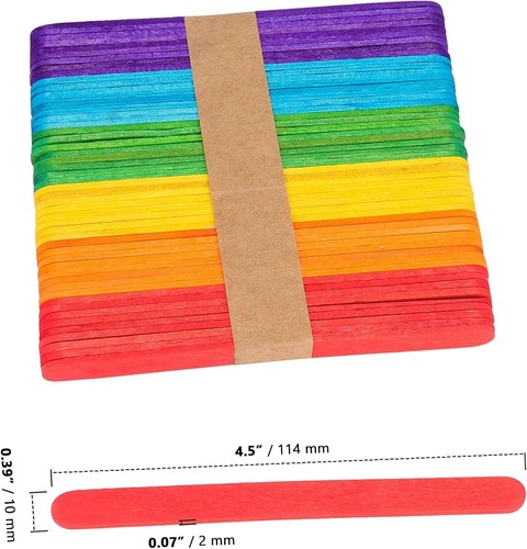 150 wooden lolly sticks - wooden,