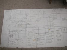 C H Charlesworth Plans of Scheibe SF-33 a semi scale model of 92" wingspan