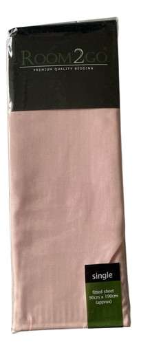 Single fitted sheet pink - single,