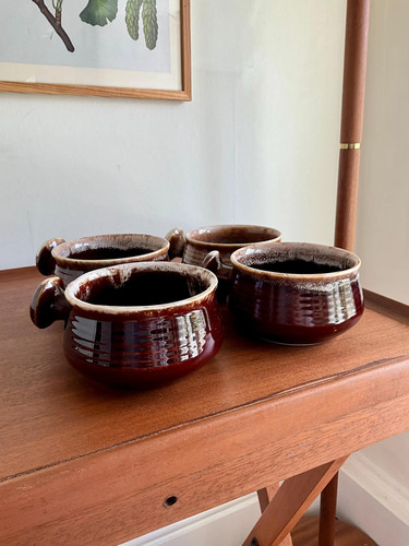 Retro soup bowl set four - bowl,