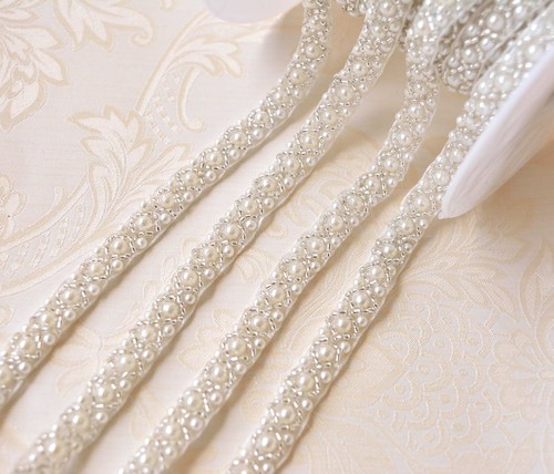 Beaded headband chain - headband, pearl