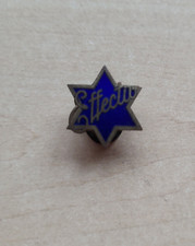 Vintage enamel EFFECTIV Milking Equipment buttonhole lapel badge