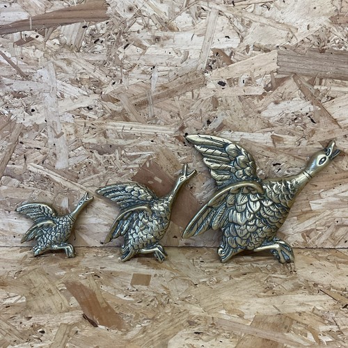 Vintage brass wall plaques - wall,