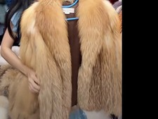 RED FOX FUR REAL coat  ROYAL