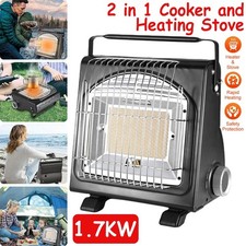 Portable Butane Gas Heater 1.7KW Heating Stove Burner for Camping Tent Hiking