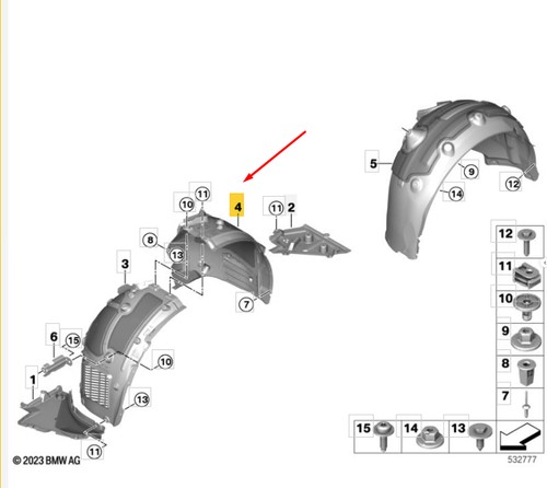 Bmw g60 front left arch - bmw,