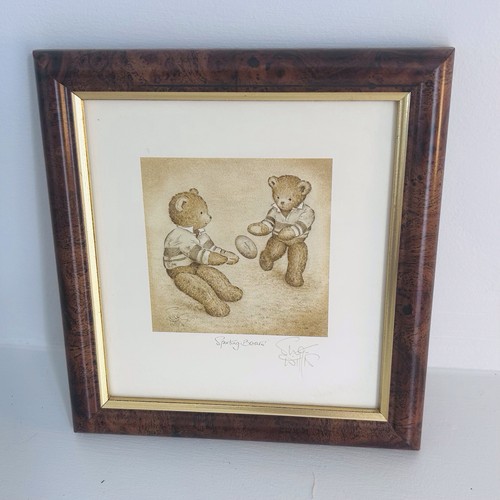 Framed sporting bears - framed, bears’