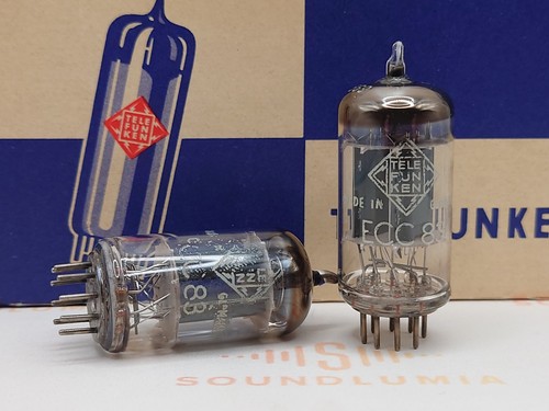 Telefunken ecc83 ribbed plates - telefunken,