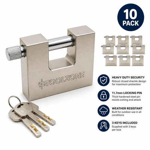 10x 70mm shutter padlock - shutter,