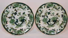 2 Masons Ironstone Chartreuse 7" Or 17.5cm Side Tea Sandwich Plates Lot G VGC