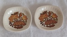 Royal Worcester Palissy Two Pin Trinket Preserve Butter Dishes Vintage 1970s
