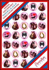 35 x Horse Riding Pink Mix -
