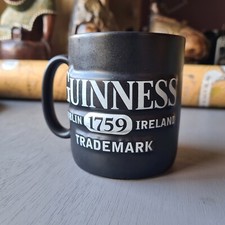 Guinness Dublin Ireland Beer Mug Coffee Cup Black 3D Embossed Classic Gift Ideas