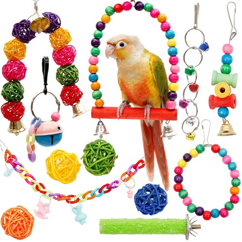 12pack bird swing toy - bird,
