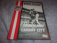 SUNDERLAND V CARDIFF CITY PROGRAMME SEASON 74  - 75