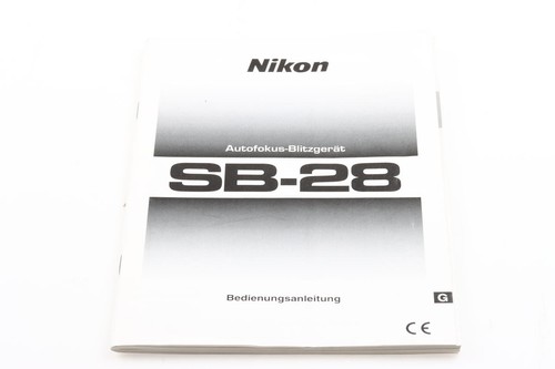Nikon speedlight manual - speedlight, sb-28