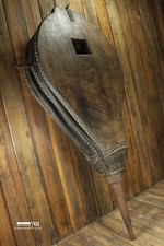 Huge 1913 Antique Elm and Leather Blacksmith Bellows