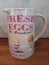 Retro Martin Wiscombe FRESH EGGS Ceramic Large Jug - 800 ml