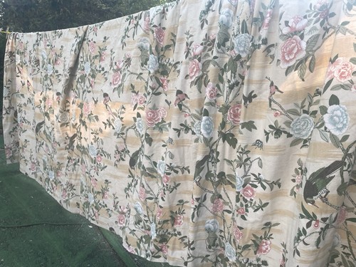 Pair huge linen curtains - huge,