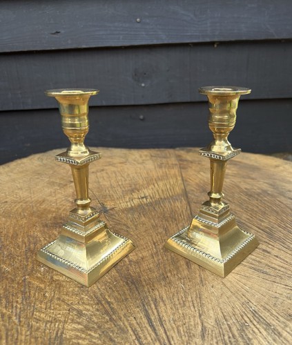 Antique pair cast brass - pair,