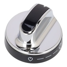 New World Cooker Oven Hob Gas Control Knob Black Chrome GENUINE 444442155