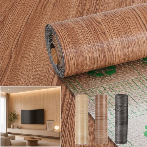 Wood effect vinyl wallpaper - vinyl,