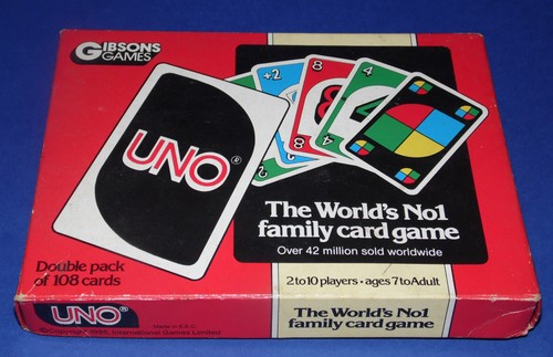 Uno vintage 1985 card - uno, game