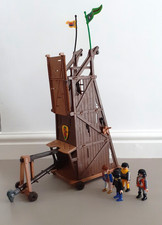 Vintage Playmobil Siege Tower 3887 plus Figures Incomplete Set