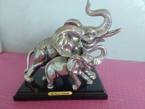 Metal elephant ornament - metal, on