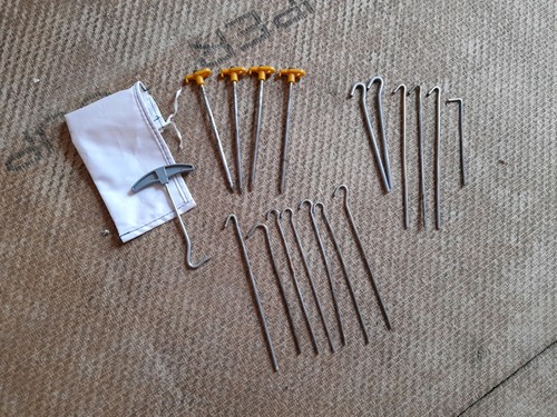 Assorted tent pegs various - tent, pegs,
