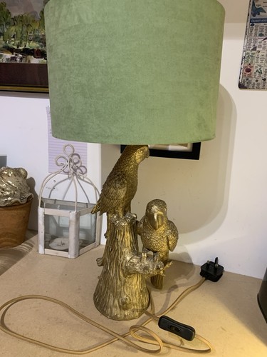Dunelm gold parrots - parrots, lamp