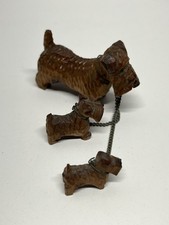 Vintage Wood Carved Chained