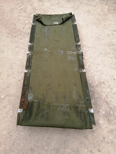 British army canvas camp bed - army,