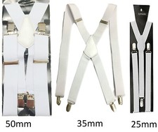 Men's Heavy Duty Strong Grip Metal Clips Braces Suspender Adjustable Trouser