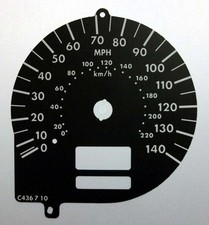 Lockwood Dial Conversion Kit for Subaru Forester 220KMH BLACK C436