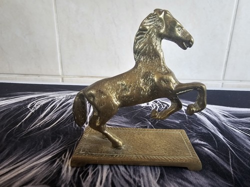 Vintage solid brass horse - vintage,