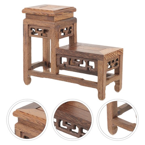 Wooden plant stand potted - plant,
