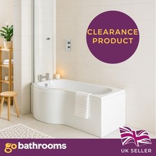 P Shaped Shower Bath Left Hand