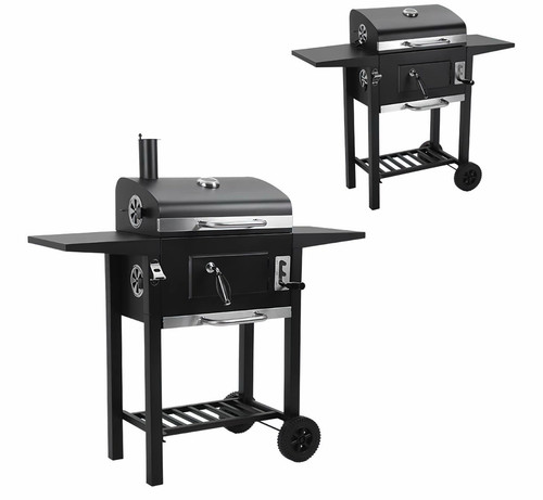 Black charcoal barrel - black, bbq