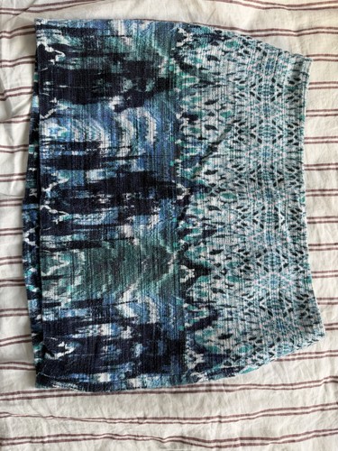 Mini skirt blue lined - lined, with