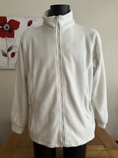 Unisex Emsmorn White Bowls Fleece Jacket Large