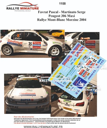 Decals ref 1158 - decals, peugeot
