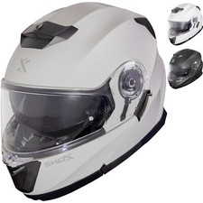 Shox Destination Solid Flip Front Motorcycle Helmet With Sun Visor ECE R22.06