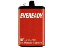 1 x Eveready 6V 4R25 996 Lantern Battery | 0% Mercury-Cadmium | Carbon Zinc |