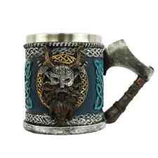 A medieval Viking beer mug from Europe, 3D Viking Mark coffee mug with stainless