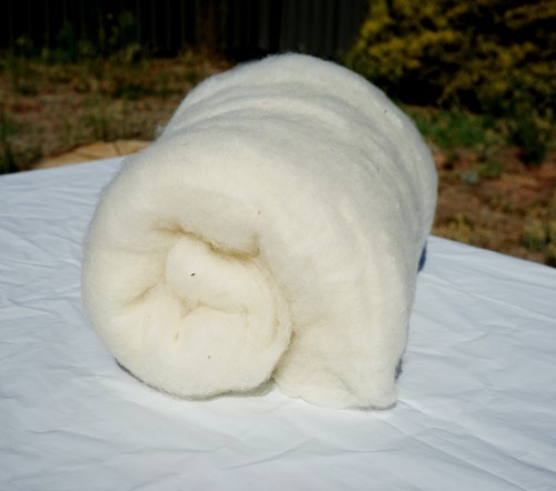 Carded core wool batting for - carded,