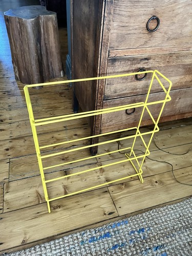 Vintage shoe rack yellow - rack,