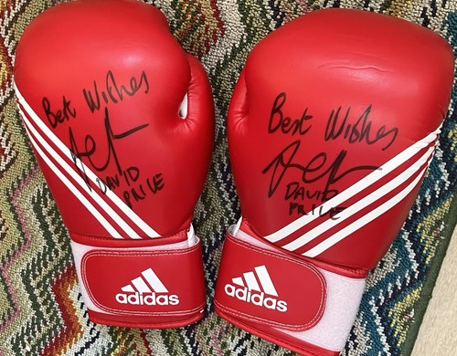 Signed pair boxing gloves - signed,