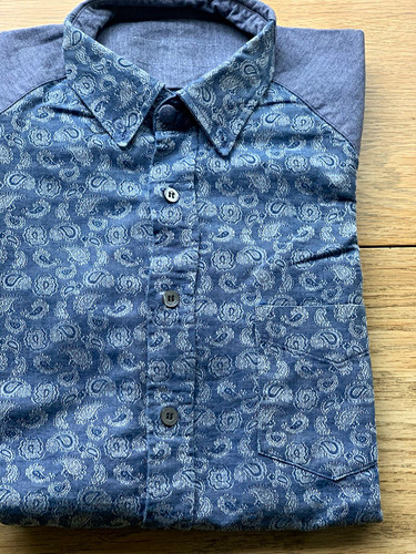 Men blue paisley long - men’s,